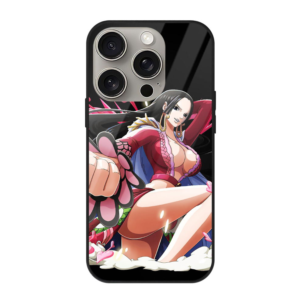 （画像用） ワンピース ボア・ハンコック ONE PIECE Boa·Hancock 【iPhone15Pro対応】スマホケース 耐衝撃＆黄変防止 背面ガラス