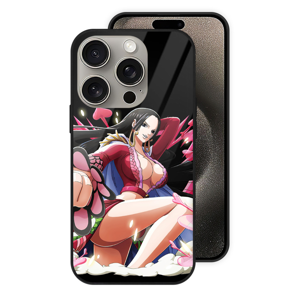 （画像用） ワンピース ボア・ハンコック ONE PIECE Boa·Hancock 【iPhone15Pro対応】スマホケース 耐衝撃＆黄変防止 背面ガラス