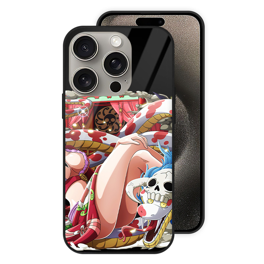 （画像用） ワンピース ボア・ハンコック ONE PIECE Boa·Hancock 【iPhone15Pro対応】スマホケース 耐衝撃＆黄変防止 背面ガラス