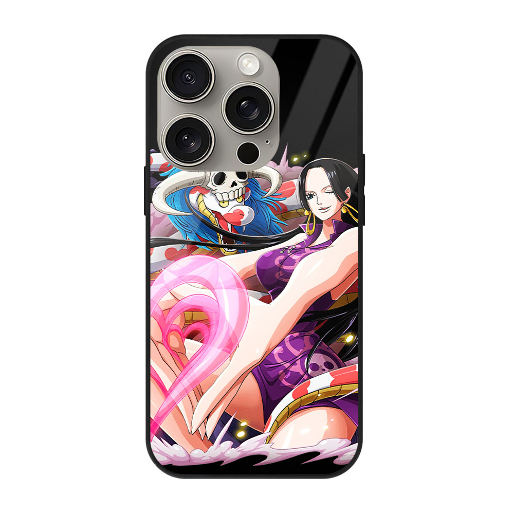 （画像用） ワンピース ボア・ハンコック ONE PIECE Boa·Hancock 【iPhone15Pro対応】スマホケース 耐衝撃＆黄変防止 背面ガラス