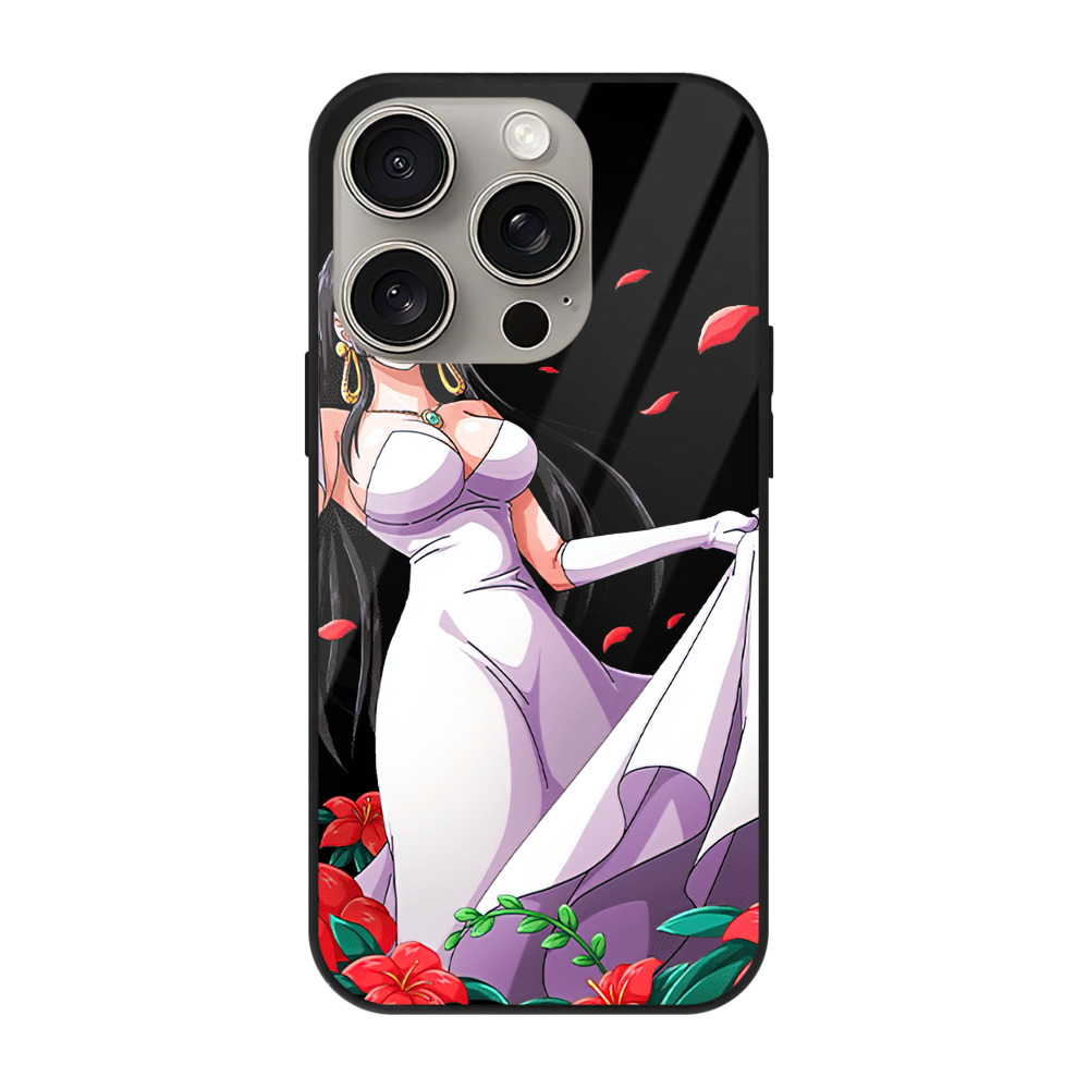 （画像用） ワンピース ボア・ハンコック ONE PIECE Boa·Hancock 【iPhone15Pro対応】スマホケース 耐衝撃＆黄変防止 背面ガラス