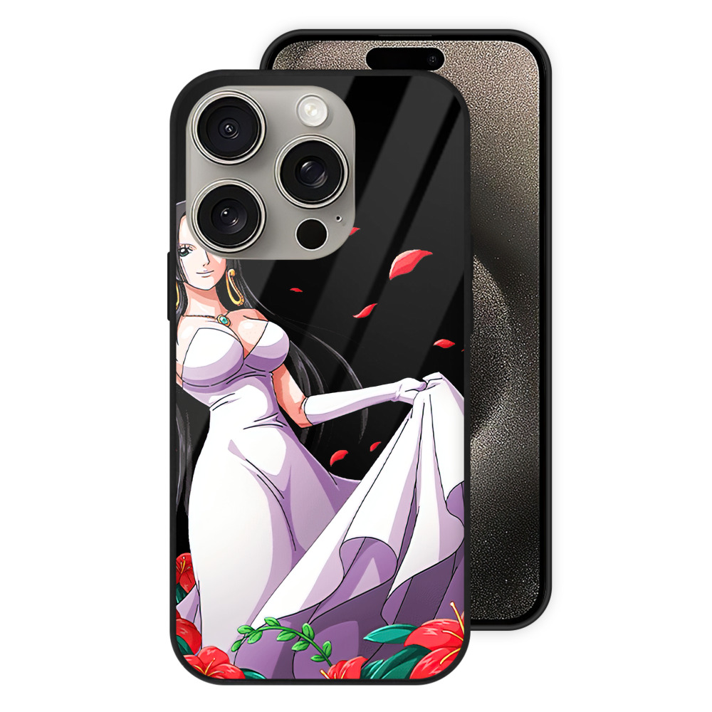 （画像用） ワンピース ボア・ハンコック ONE PIECE Boa·Hancock 【iPhone15Pro対応】スマホケース 耐衝撃＆黄変防止 背面ガラス