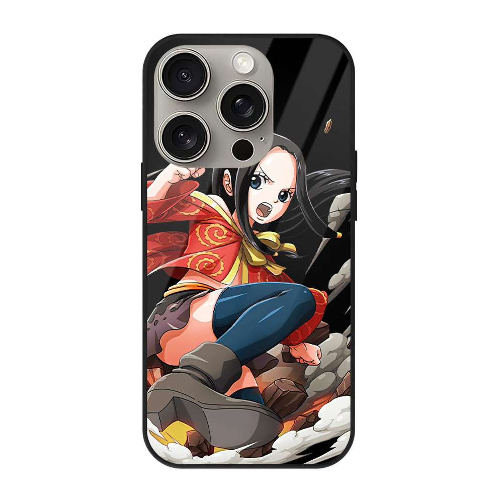 （画像用） ワンピース ボア・ハンコック ONE PIECE Boa·Hancock 【iPhone15Pro対応】スマホケース 耐衝撃＆黄変防止 背面ガラス