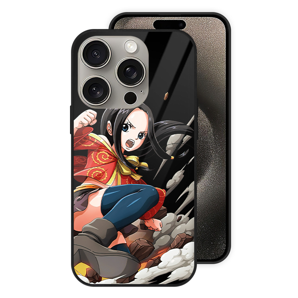 （画像用） ワンピース ボア・ハンコック ONE PIECE Boa·Hancock 【iPhone15Pro対応】スマホケース 耐衝撃＆黄変防止 背面ガラス