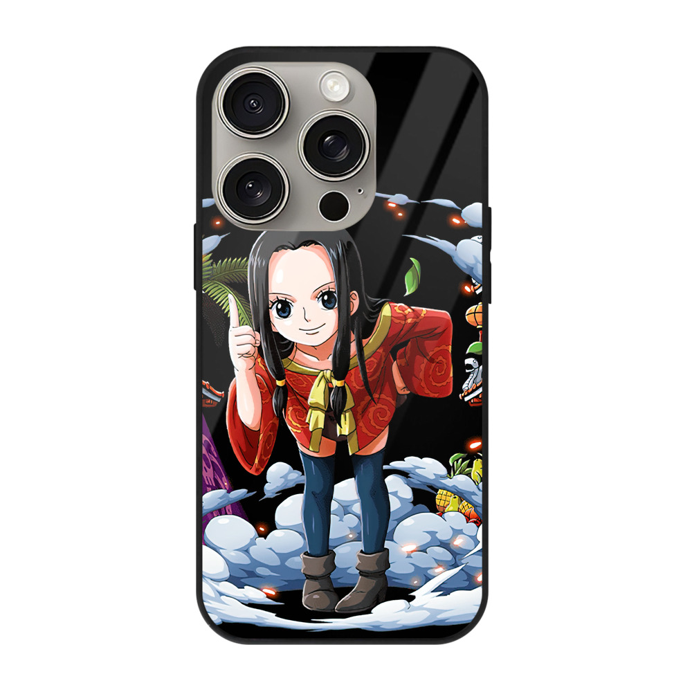 （画像用） ワンピース ボア・ハンコック ONE PIECE Boa·Hancock 【iPhone15Pro対応】スマホケース 耐衝撃＆黄変防止 背面ガラス