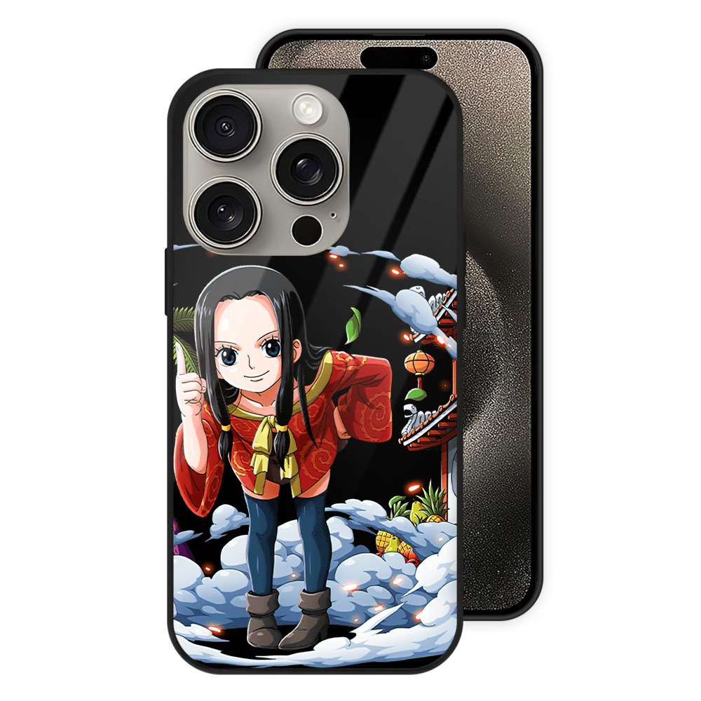 （画像用） ワンピース ボア・ハンコック ONE PIECE Boa·Hancock 【iPhone15Pro対応】スマホケース 耐衝撃＆黄変防止 背面ガラス