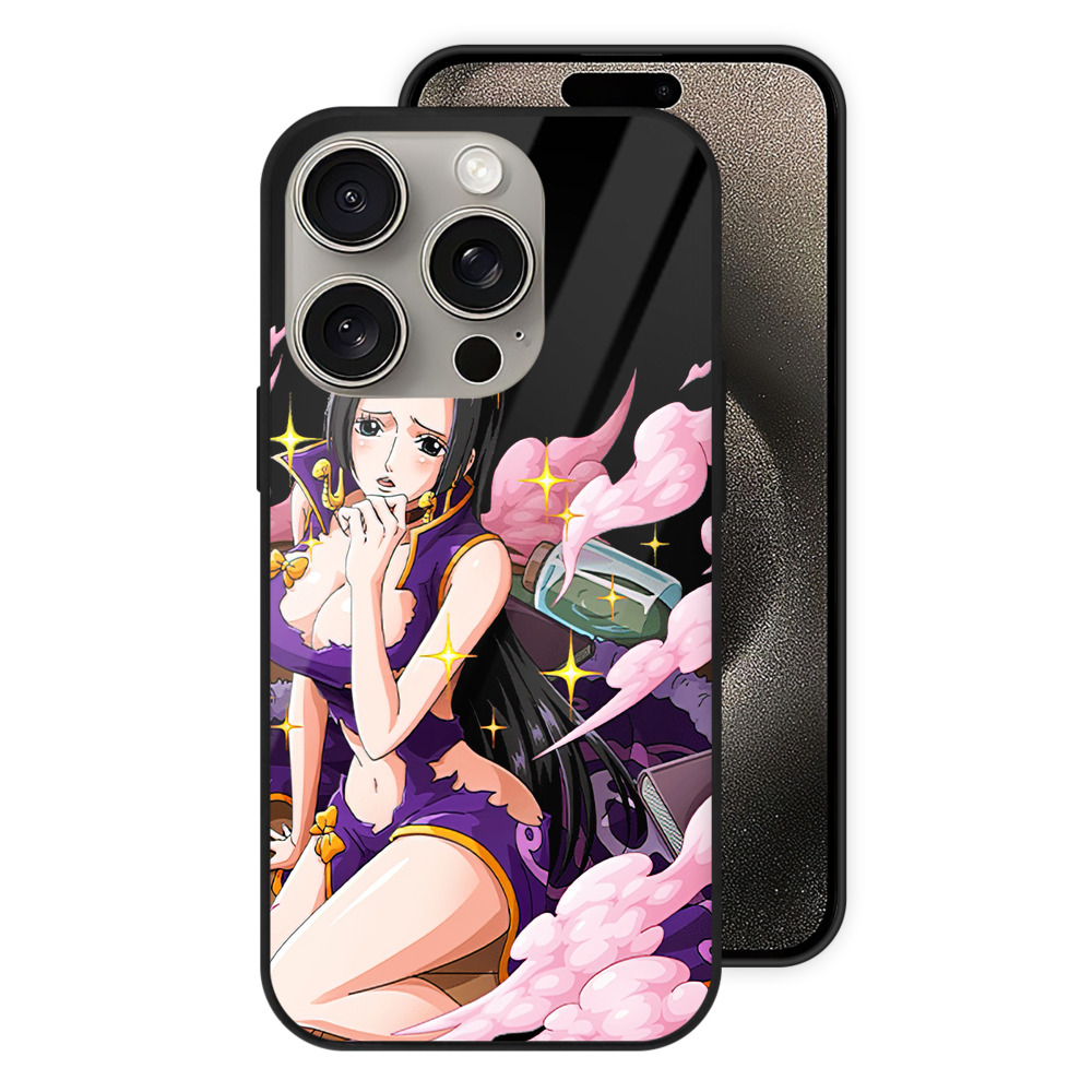 （画像用） ワンピース ボア・ハンコック ONE PIECE Boa·Hancock 【iPhone15Pro対応】スマホケース 耐衝撃＆黄変防止 背面ガラス