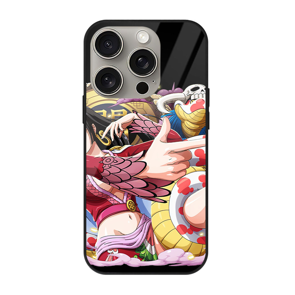 （画像用） ワンピース ボア・ハンコック ONE PIECE Boa·Hancock 【iPhone15Pro対応】スマホケース 耐衝撃＆黄変防止 背面ガラス