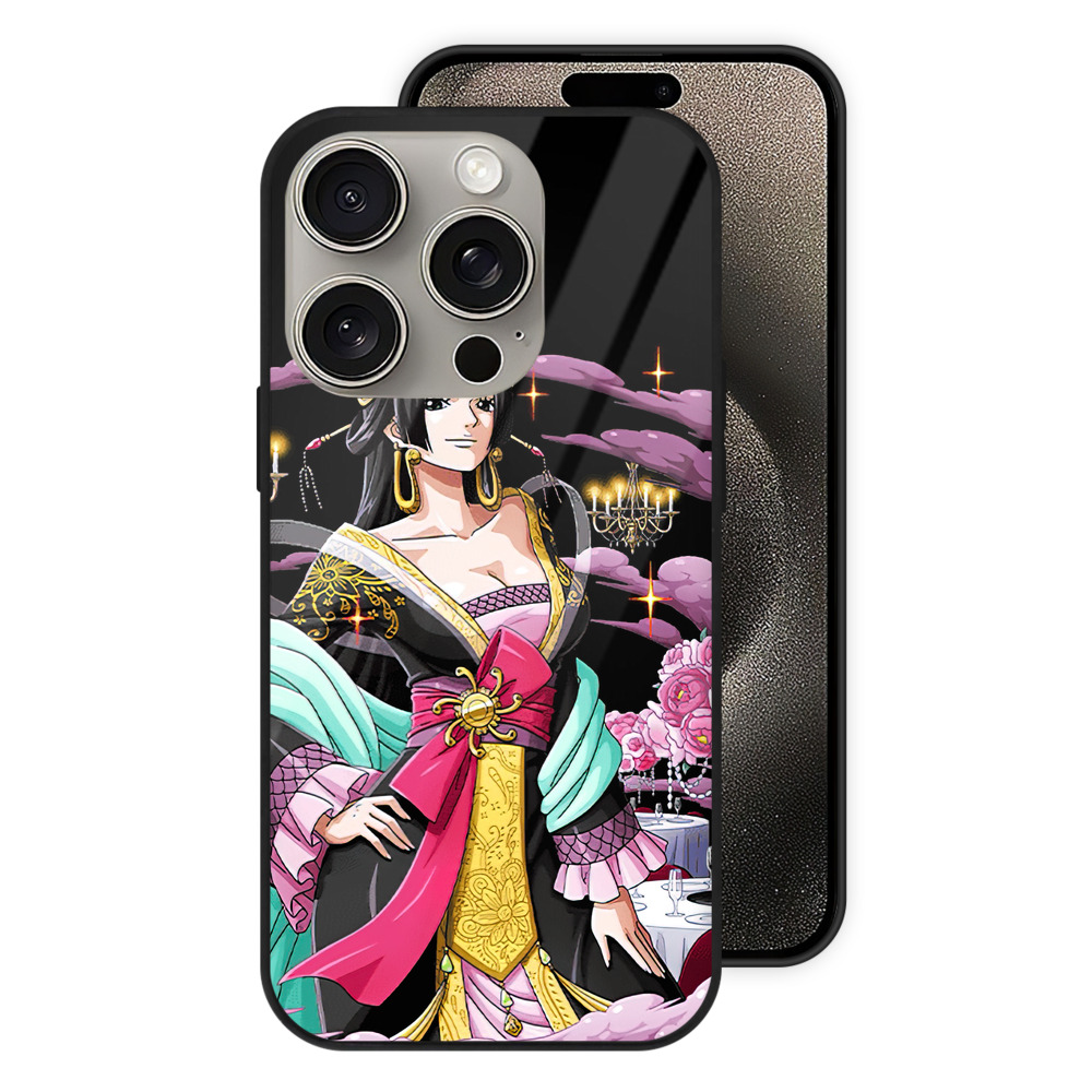 （画像用） ワンピース ボア・ハンコック ONE PIECE Boa·Hancock 【iPhone15Pro対応】スマホケース 耐衝撃＆黄変防止 背面ガラス