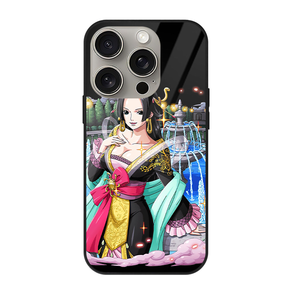（画像用） ワンピース ボア・ハンコック ONE PIECE Boa·Hancock 【iPhone15Pro対応】スマホケース 耐衝撃＆黄変防止 背面ガラス