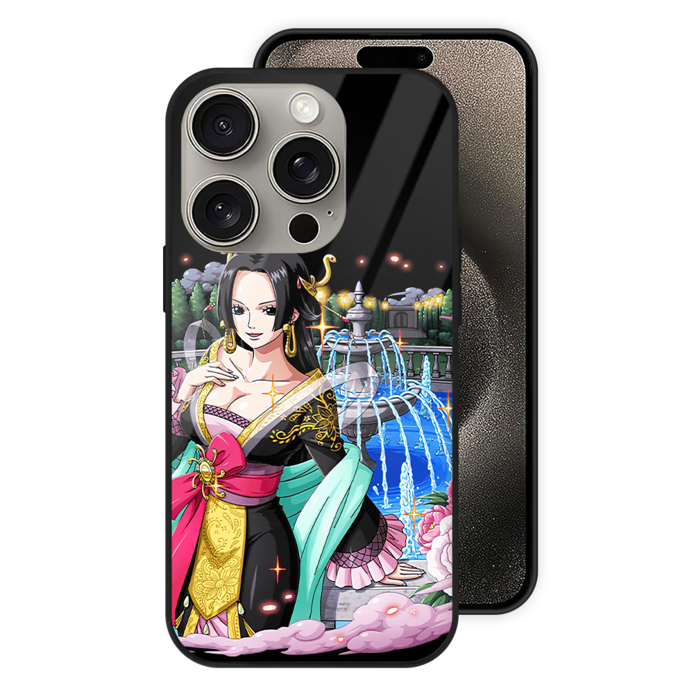 （画像用） ワンピース ボア・ハンコック ONE PIECE Boa·Hancock 【iPhone15Pro対応】スマホケース 耐衝撃＆黄変防止 背面ガラス