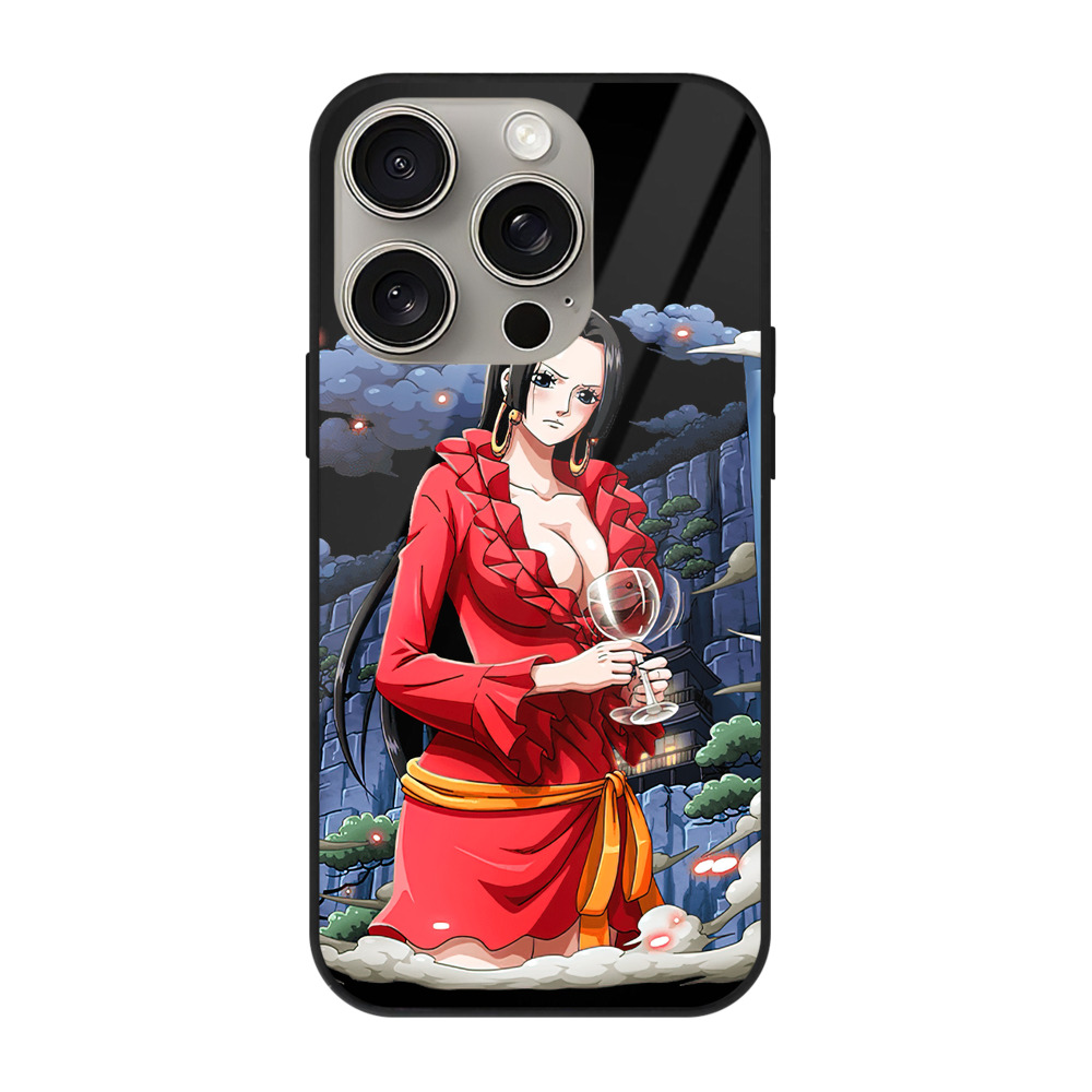 （画像用） ワンピース ボア・ハンコック ONE PIECE Boa·Hancock 【iPhone15Pro対応】スマホケース 耐衝撃＆黄変防止 背面ガラス