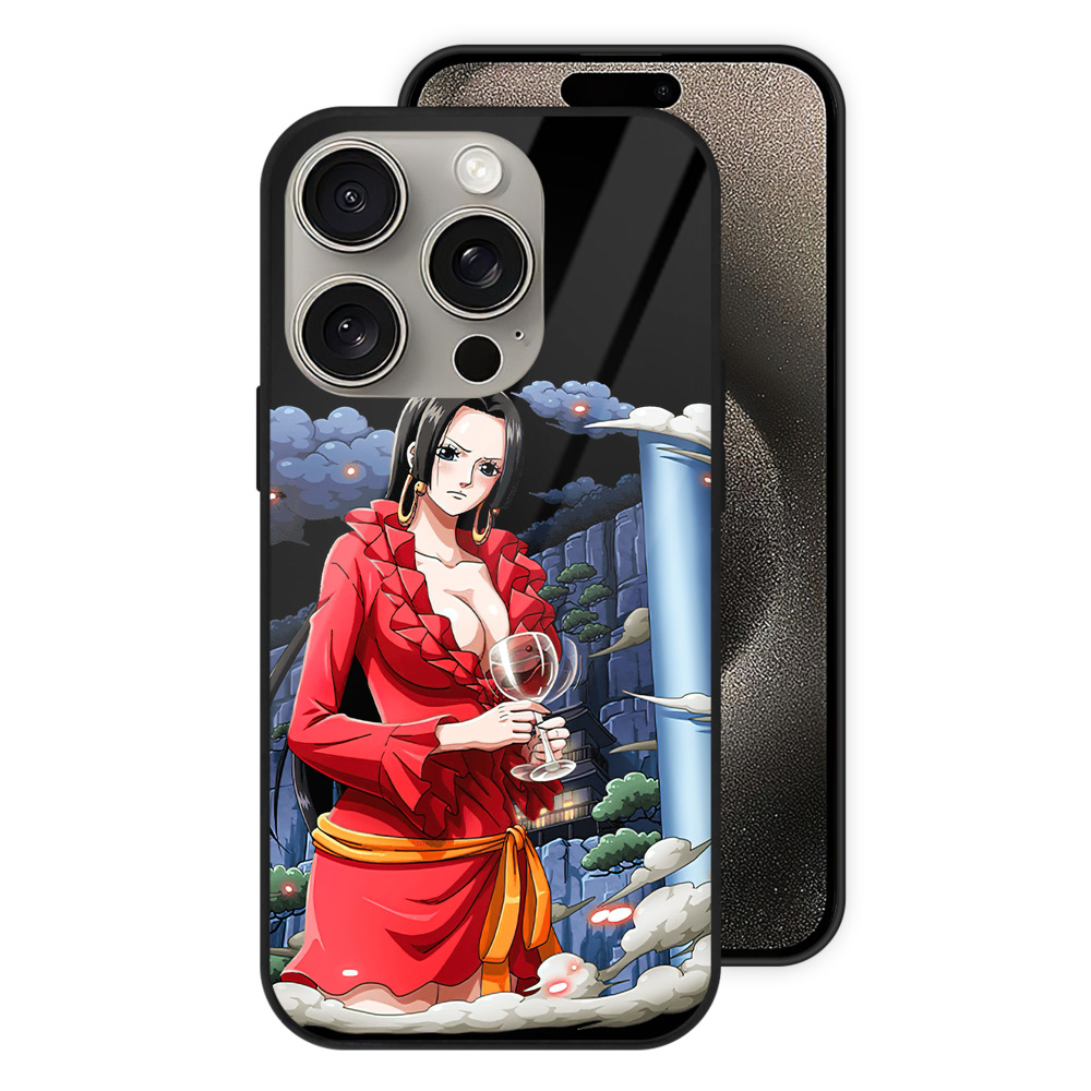 （画像用） ワンピース ボア・ハンコック ONE PIECE Boa·Hancock 【iPhone15Pro対応】スマホケース 耐衝撃＆黄変防止 背面ガラス