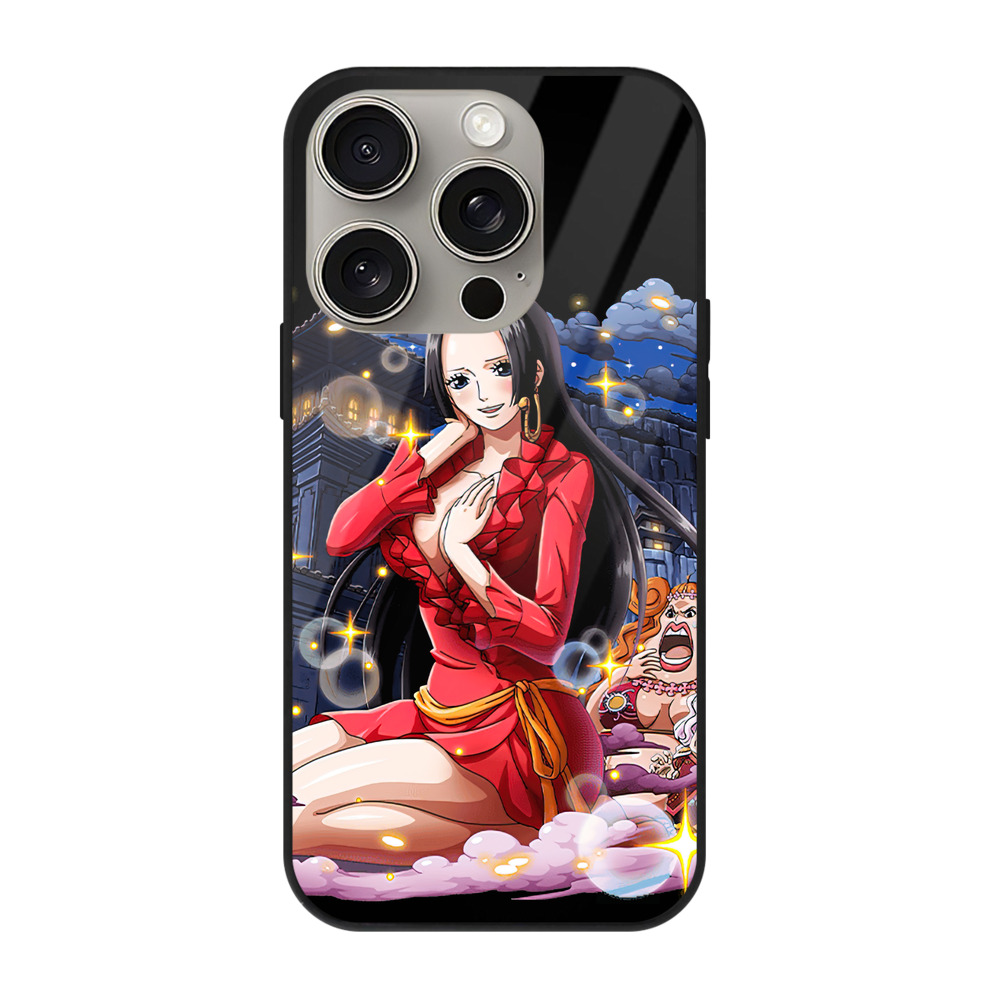 （画像用） ワンピース ボア・ハンコック ONE PIECE Boa·Hancock 【iPhone15Pro対応】スマホケース 耐衝撃＆黄変防止 背面ガラス
