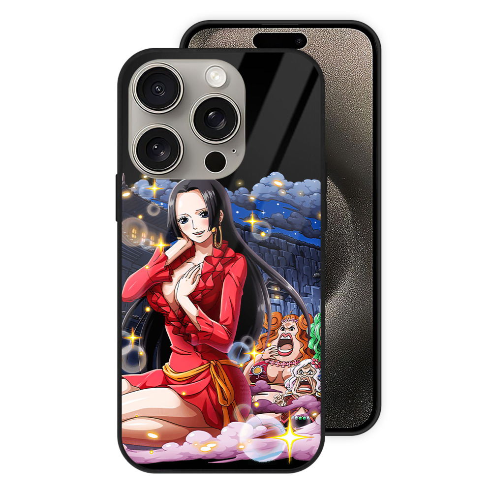 （画像用） ワンピース ボア・ハンコック ONE PIECE Boa·Hancock 【iPhone15Pro対応】スマホケース 耐衝撃＆黄変防止 背面ガラス