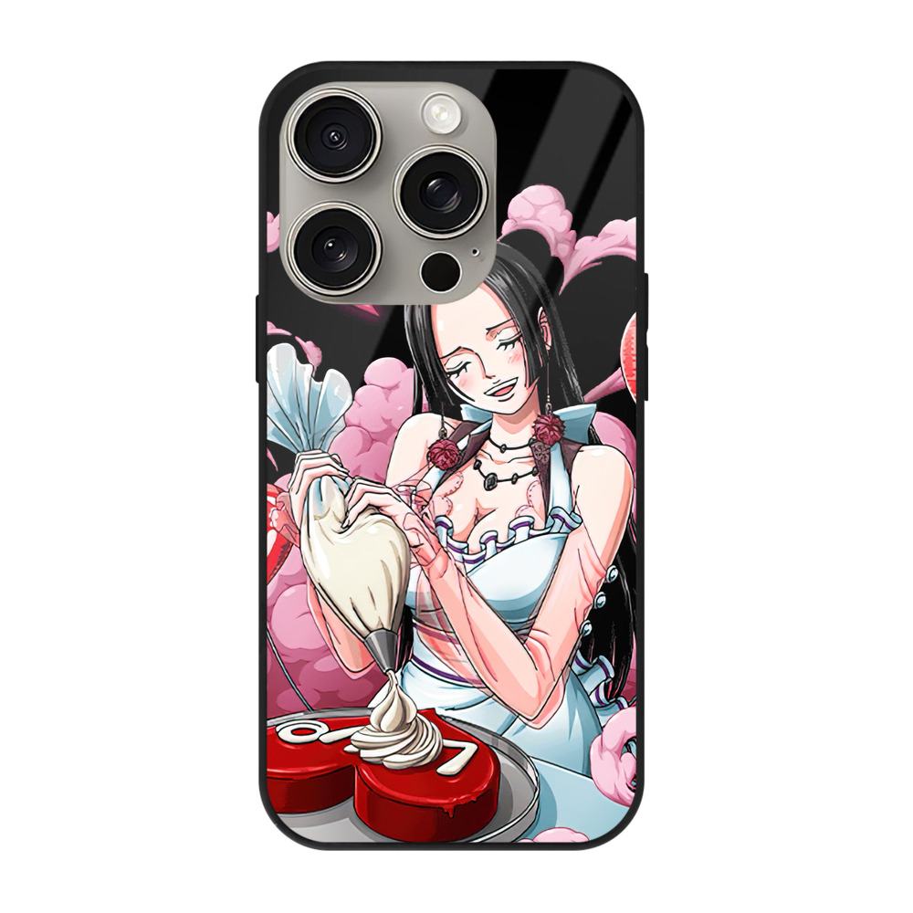 （画像用） ワンピース ボア・ハンコック ONE PIECE Boa·Hancock 【iPhone15Pro対応】スマホケース 耐衝撃＆黄変防止 背面ガラス