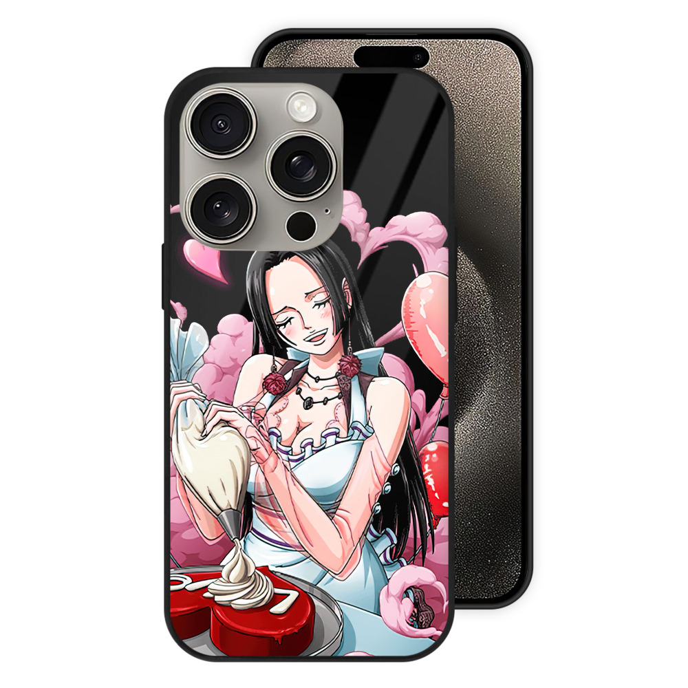 （画像用） ワンピース ボア・ハンコック ONE PIECE Boa·Hancock 【iPhone15Pro対応】スマホケース 耐衝撃＆黄変防止 背面ガラス