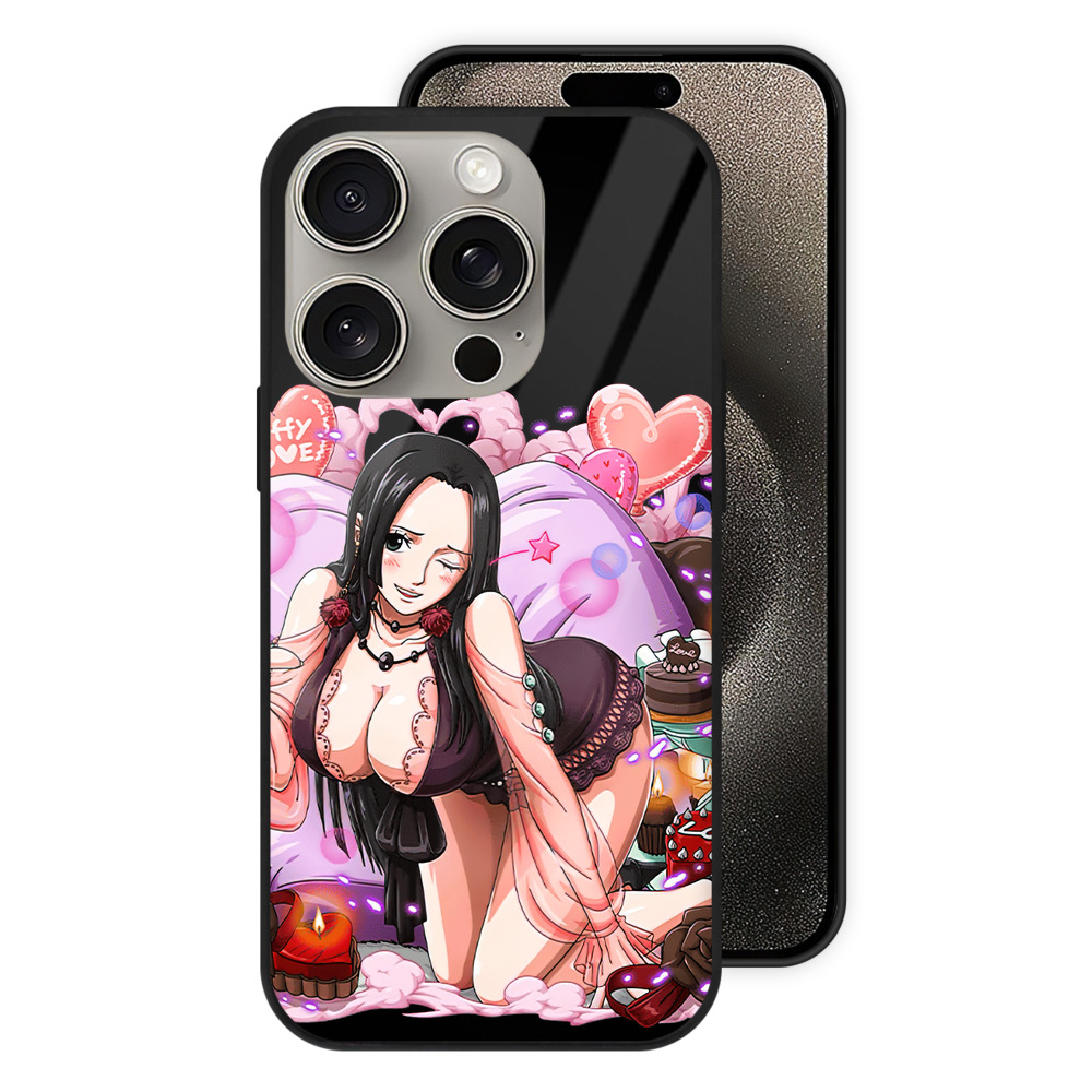 （画像用） ワンピース ボア・ハンコック ONE PIECE Boa·Hancock 【iPhone15Pro対応】スマホケース 耐衝撃＆黄変防止 背面ガラス