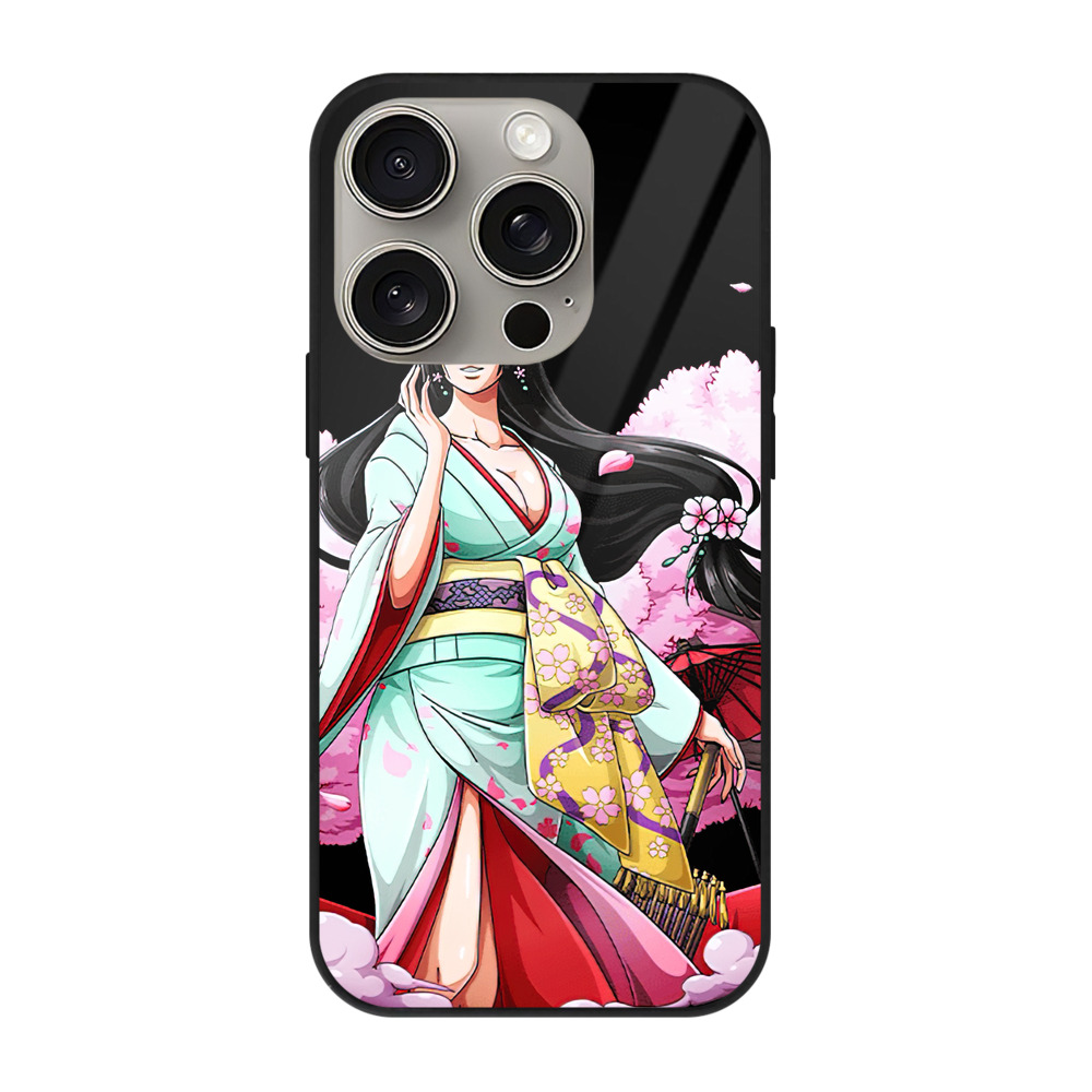 （画像用） ワンピース ボア・ハンコック ONE PIECE Boa·Hancock 【iPhone15Pro対応】スマホケース 耐衝撃＆黄変防止 背面ガラス