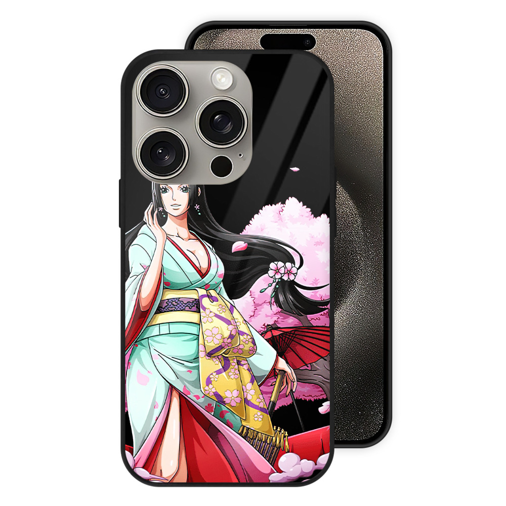 （画像用） ワンピース ボア・ハンコック ONE PIECE Boa·Hancock 【iPhone15Pro対応】スマホケース 耐衝撃＆黄変防止 背面ガラス