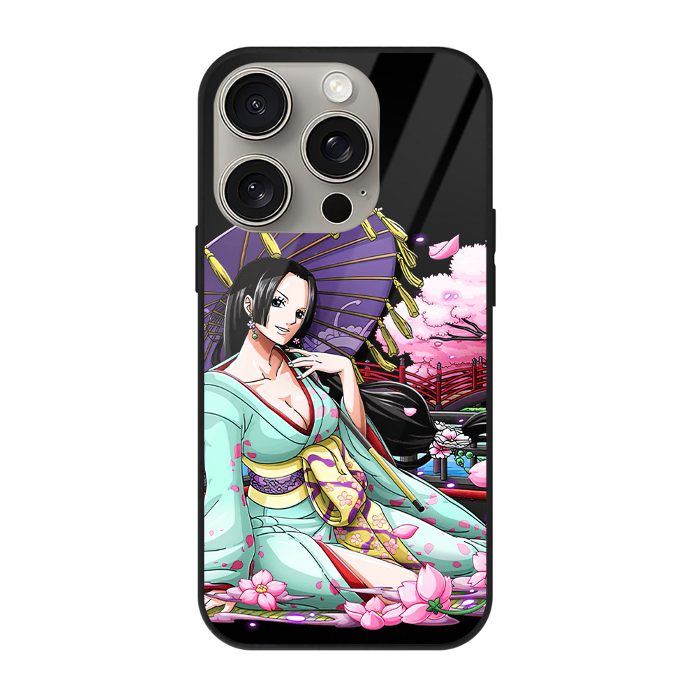 （画像用） ワンピース ボア・ハンコック ONE PIECE Boa·Hancock 【iPhone15Pro対応】スマホケース 耐衝撃＆黄変防止 背面ガラス