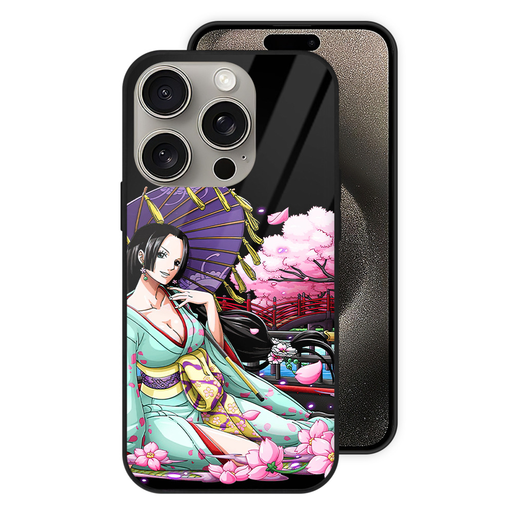 （画像用） ワンピース ボア・ハンコック ONE PIECE Boa·Hancock 【iPhone15Pro対応】スマホケース 耐衝撃＆黄変防止 背面ガラス