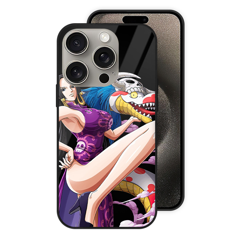 （画像用） ワンピース ボア・ハンコック ONE PIECE Boa·Hancock 【iPhone15Pro対応】スマホケース 耐衝撃＆黄変防止 背面ガラス