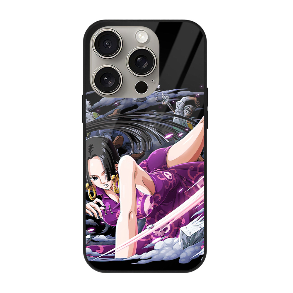 （画像用） ワンピース ボア・ハンコック ONE PIECE Boa·Hancock 【iPhone15Pro対応】スマホケース 耐衝撃＆黄変防止 背面ガラス