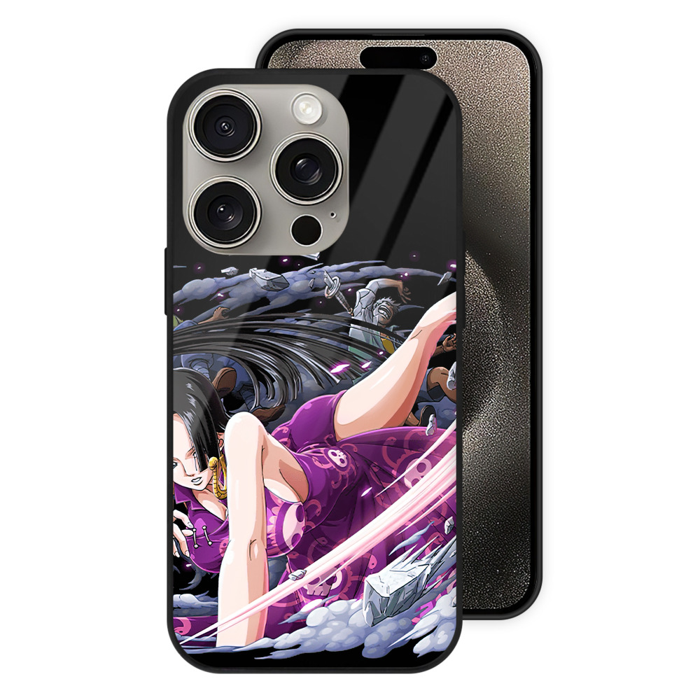 （画像用） ワンピース ボア・ハンコック ONE PIECE Boa·Hancock 【iPhone15Pro対応】スマホケース 耐衝撃＆黄変防止 背面ガラス