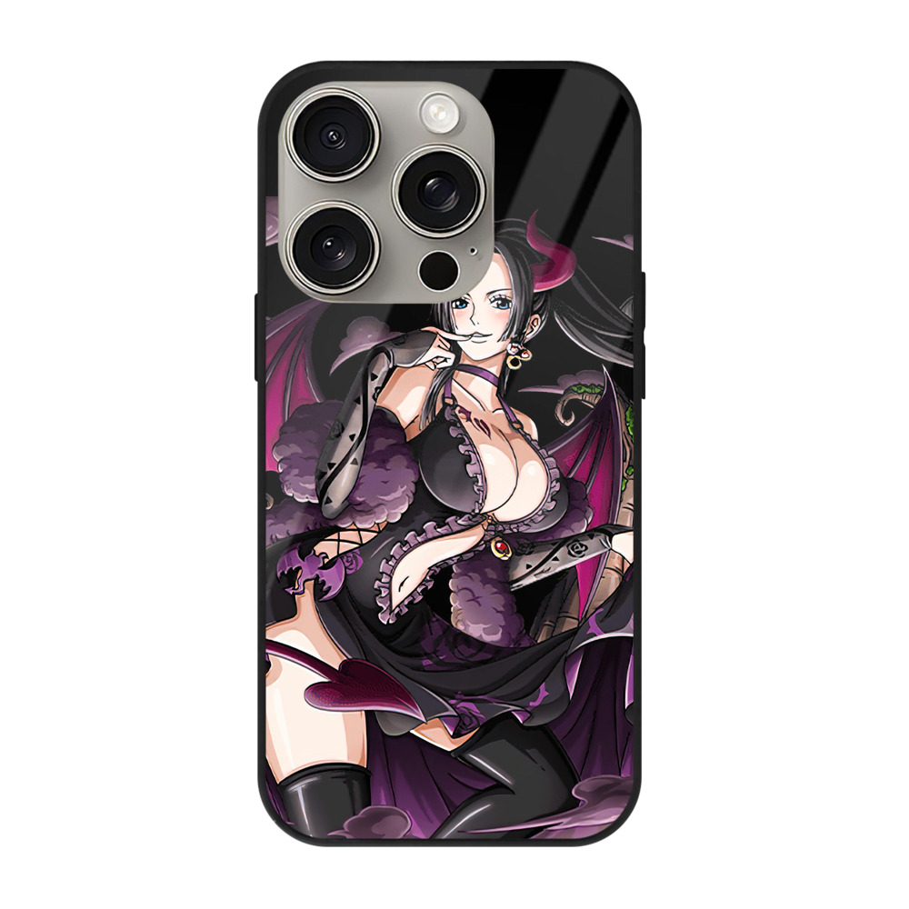（画像用） ワンピース ボア・ハンコック ONE PIECE Boa·Hancock 【iPhone15Pro対応】スマホケース 耐衝撃＆黄変防止 背面ガラス