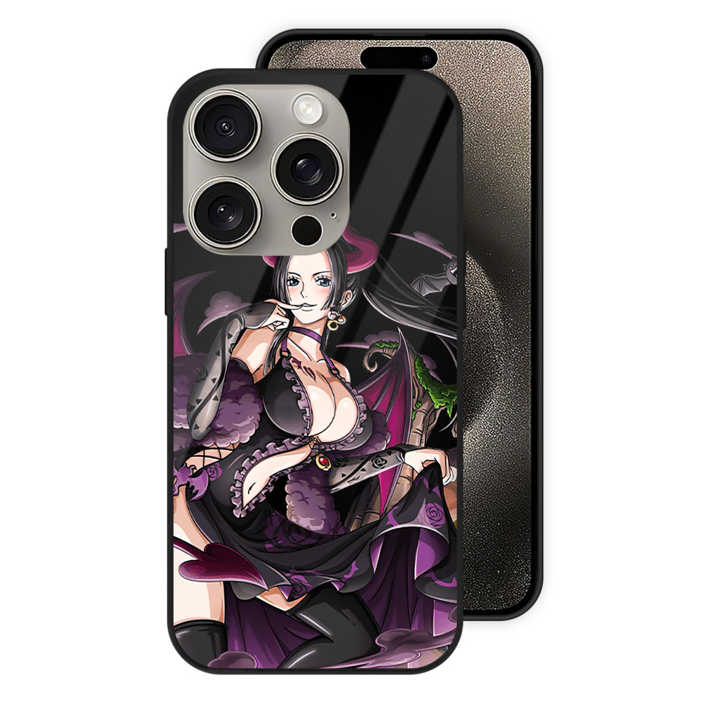 （画像用） ワンピース ボア・ハンコック ONE PIECE Boa·Hancock 【iPhone15Pro対応】スマホケース 耐衝撃＆黄変防止 背面ガラス