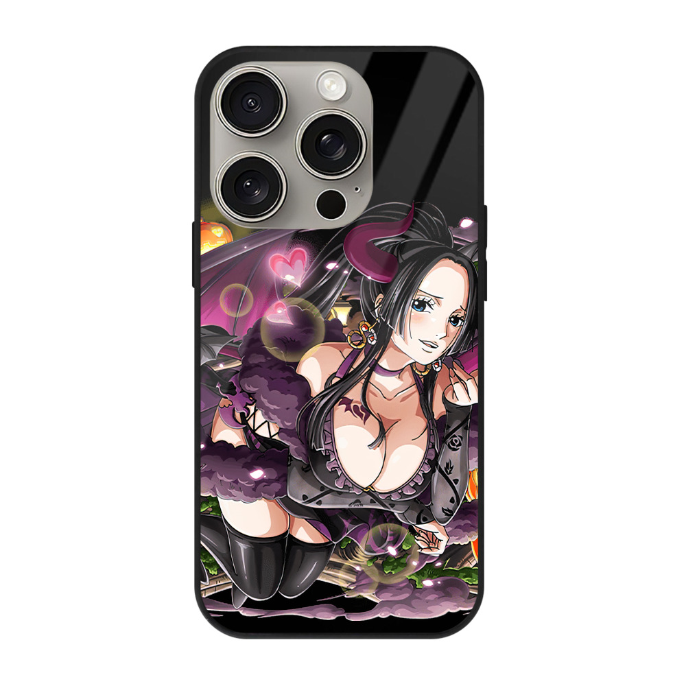 （画像用） ワンピース ボア・ハンコック ONE PIECE Boa·Hancock 【iPhone15Pro対応】スマホケース 耐衝撃＆黄変防止 背面ガラス