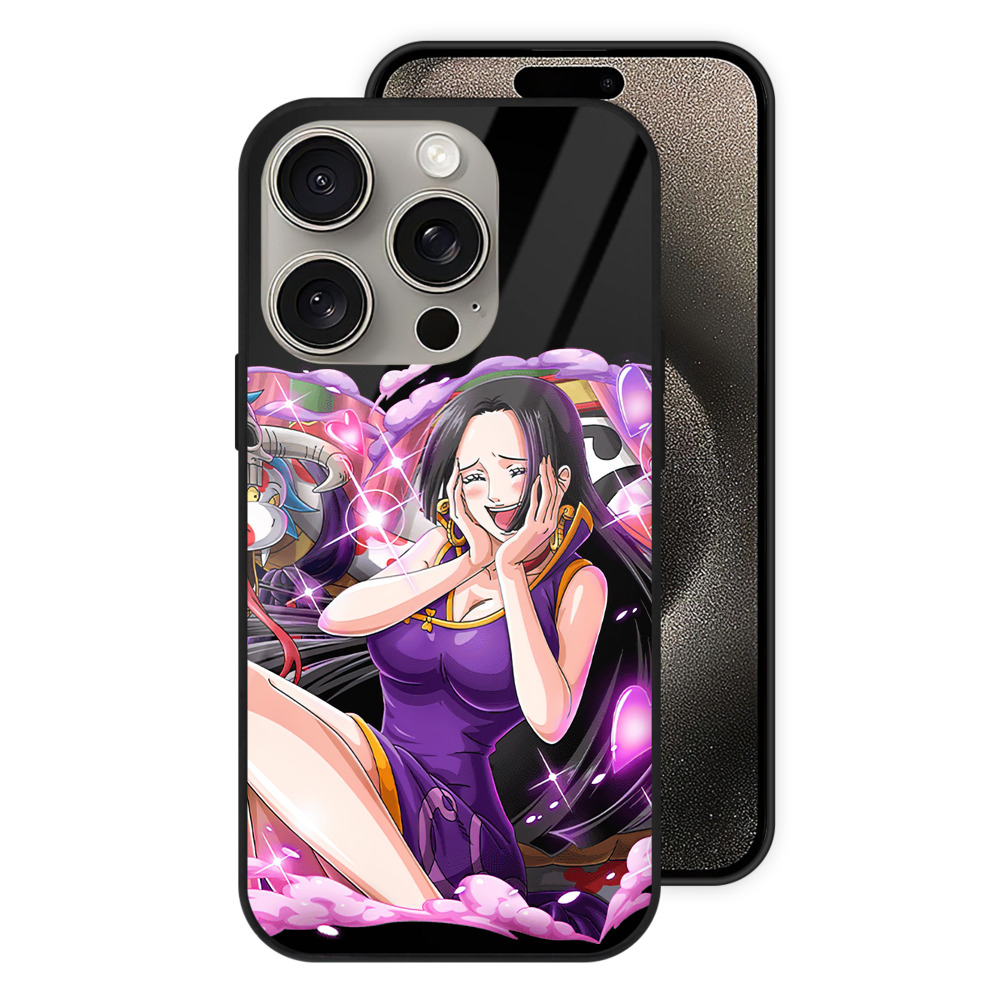 （画像用） ワンピース ボア・ハンコック ONE PIECE Boa·Hancock 【iPhone15Pro対応】スマホケース 耐衝撃＆黄変防止 背面ガラス