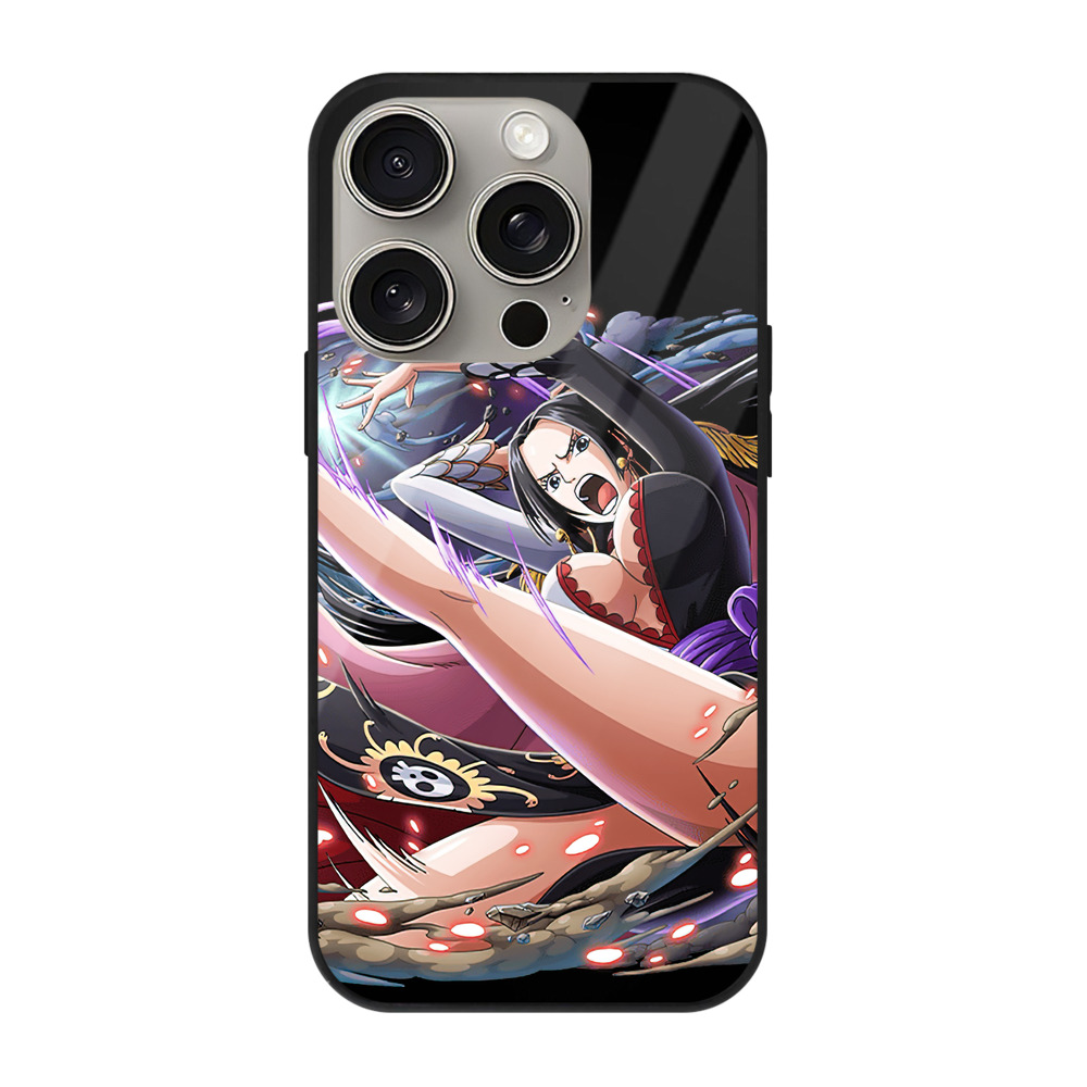 （画像用） ワンピース ボア・ハンコック ONE PIECE Boa·Hancock 【iPhone15Pro対応】スマホケース 耐衝撃＆黄変防止 背面ガラス