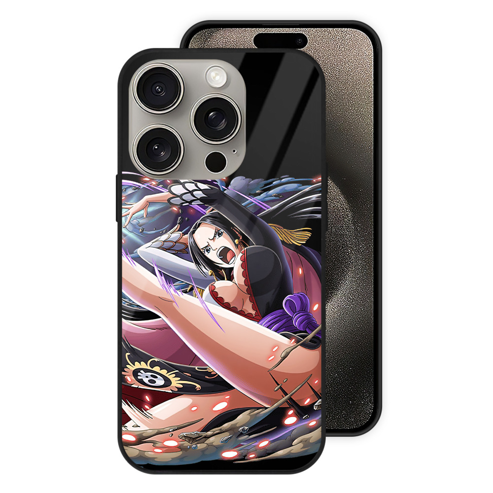 （画像用） ワンピース ボア・ハンコック ONE PIECE Boa·Hancock 【iPhone15Pro対応】スマホケース 耐衝撃＆黄変防止 背面ガラス