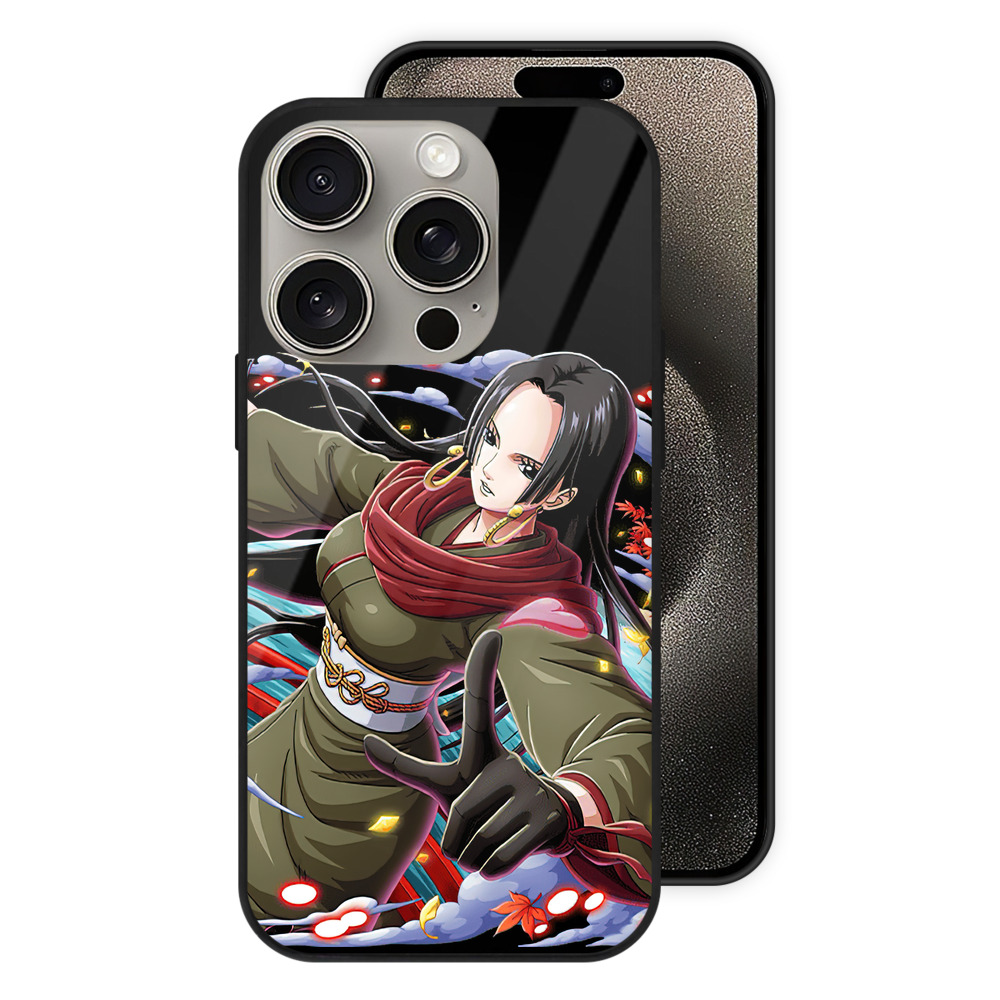 （画像用） ワンピース ボア・ハンコック ONE PIECE Boa·Hancock 【iPhone15Pro対応】スマホケース 耐衝撃＆黄変防止 背面ガラス
