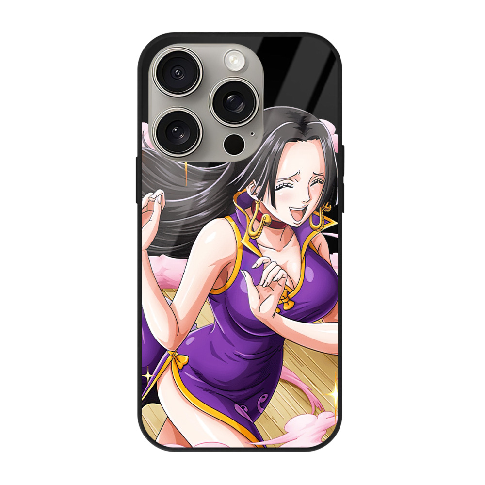 （画像用） ワンピース ボア・ハンコック ONE PIECE Boa·Hancock 【iPhone15Pro対応】スマホケース 耐衝撃＆黄変防止 背面ガラス