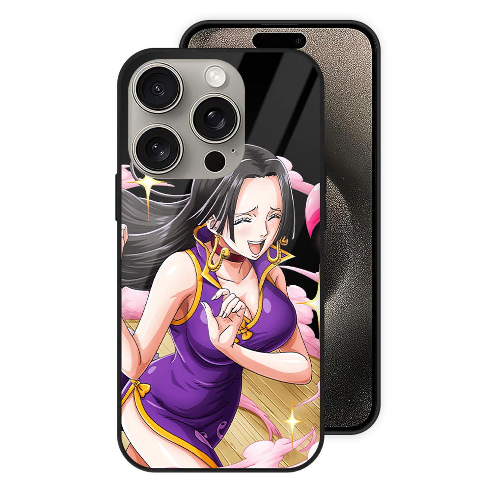（画像用） ワンピース ボア・ハンコック ONE PIECE Boa·Hancock 【iPhone15Pro対応】スマホケース 耐衝撃＆黄変防止 背面ガラス