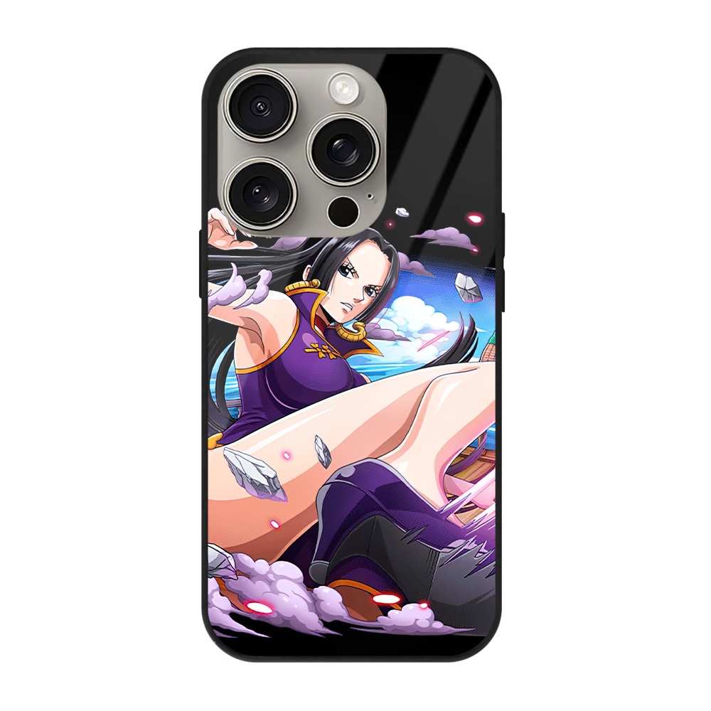 （画像用） ワンピース ボア・ハンコック ONE PIECE Boa·Hancock 【iPhone15Pro対応】スマホケース 耐衝撃＆黄変防止 背面ガラス
