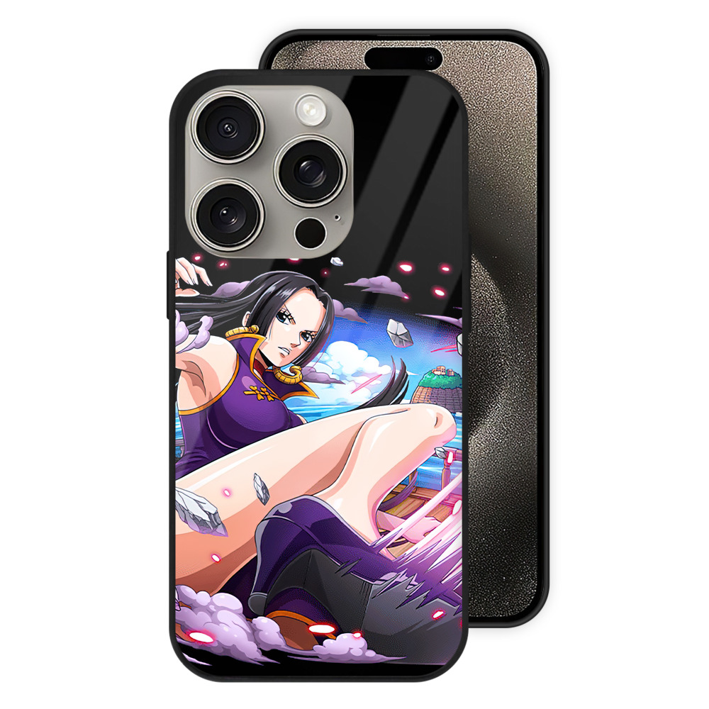 （画像用） ワンピース ボア・ハンコック ONE PIECE Boa·Hancock 【iPhone15Pro対応】スマホケース 耐衝撃＆黄変防止 背面ガラス