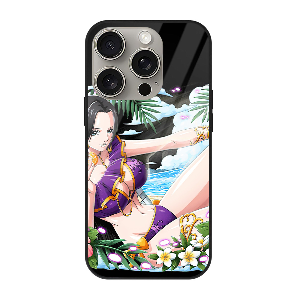 （画像用） ワンピース ボア・ハンコック ONE PIECE Boa·Hancock 【iPhone15Pro対応】スマホケース 耐衝撃＆黄変防止 背面ガラス