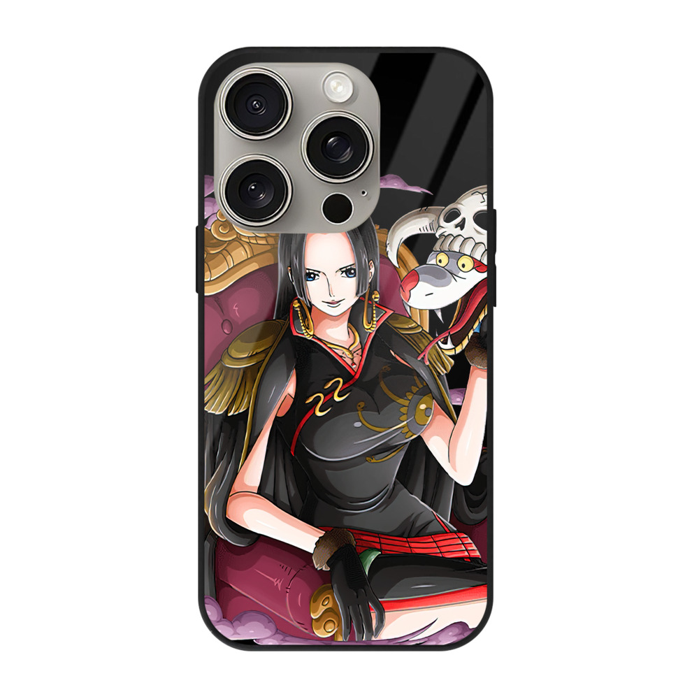 （画像用） ワンピース ボア・ハンコック ONE PIECE Boa·Hancock 【iPhone15Pro対応】スマホケース 耐衝撃＆黄変防止 背面ガラス