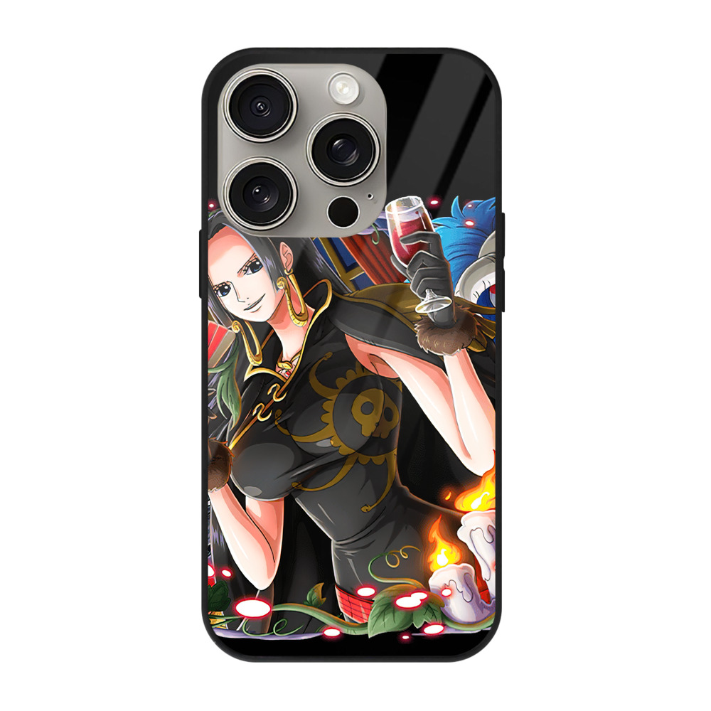 （画像用） ワンピース ボア・ハンコック ONE PIECE Boa·Hancock 【iPhone15Pro対応】スマホケース 耐衝撃＆黄変防止 背面ガラス