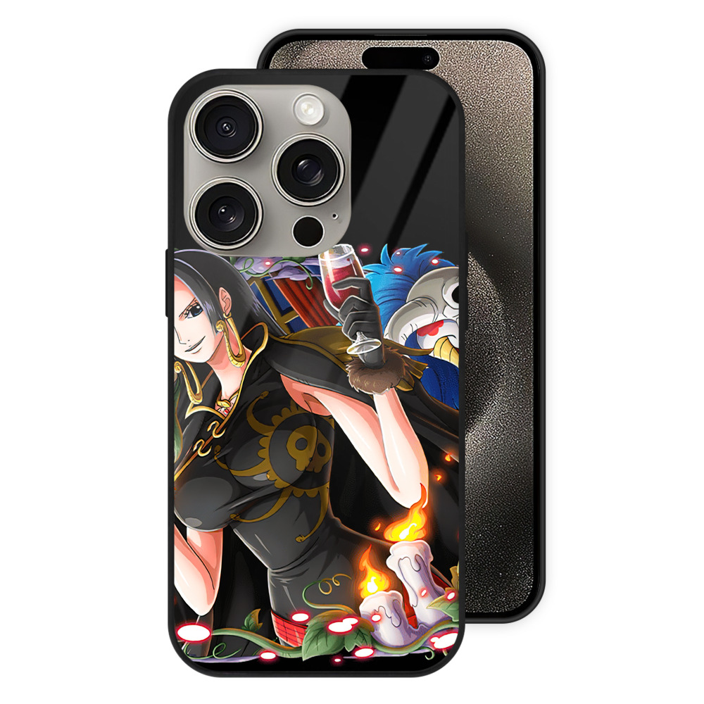 （画像用） ワンピース ボア・ハンコック ONE PIECE Boa·Hancock 【iPhone15Pro対応】スマホケース 耐衝撃＆黄変防止 背面ガラス