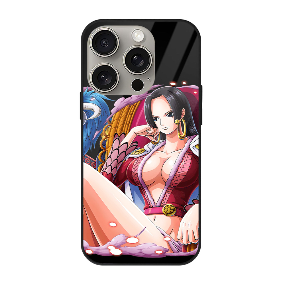 （画像用） ワンピース ボア・ハンコック ONE PIECE Boa·Hancock 【iPhone15Pro対応】スマホケース 耐衝撃＆黄変防止 背面ガラス