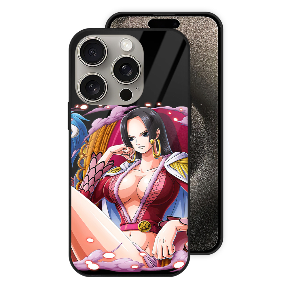 （画像用） ワンピース ボア・ハンコック ONE PIECE Boa·Hancock 【iPhone15Pro対応】スマホケース 耐衝撃＆黄変防止 背面ガラス