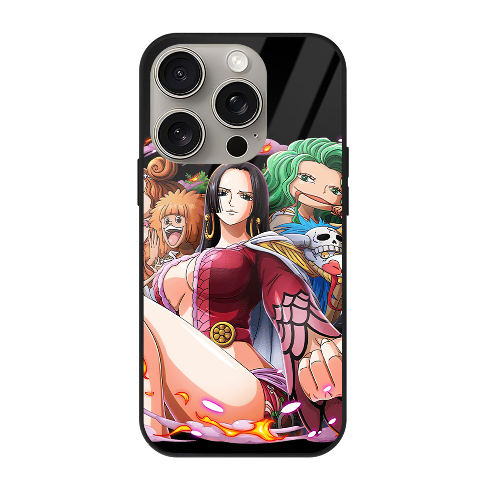 （画像用） ワンピース ボア・ハンコック ONE PIECE Boa·Hancock 【iPhone15Pro対応】スマホケース 耐衝撃＆黄変防止 背面ガラス