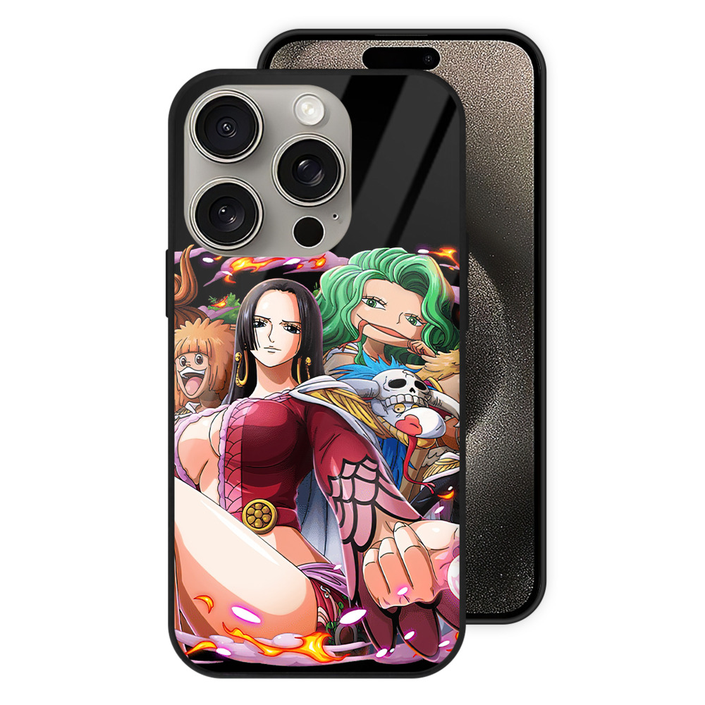 （画像用） ワンピース ボア・ハンコック ONE PIECE Boa·Hancock 【iPhone15Pro対応】スマホケース 耐衝撃＆黄変防止 背面ガラス