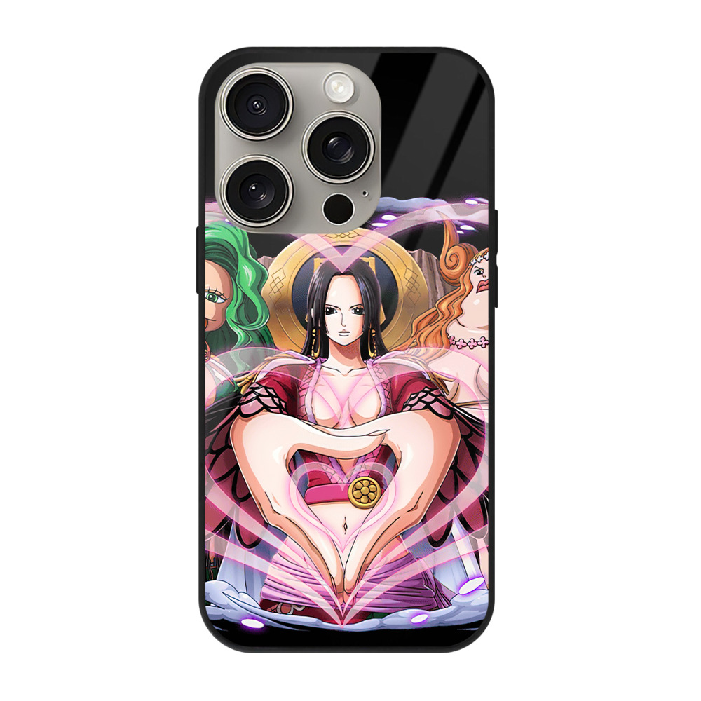 （画像用） ワンピース ボア・ハンコック ONE PIECE Boa·Hancock 【iPhone15Pro対応】スマホケース 耐衝撃＆黄変防止 背面ガラス