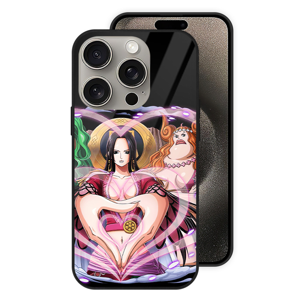 （画像用） ワンピース ボア・ハンコック ONE PIECE Boa·Hancock 【iPhone15Pro対応】スマホケース 耐衝撃＆黄変防止 背面ガラス